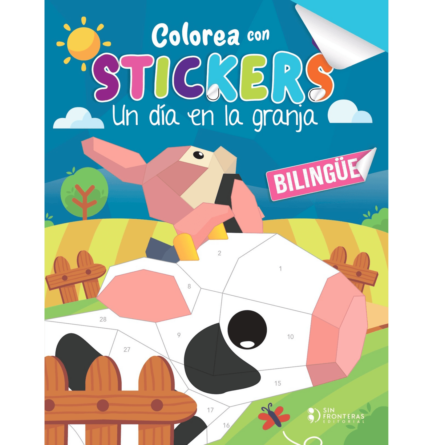 Colorea Con Stickers Un Dia En La Granja
