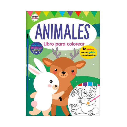 Libros para colorear acuarela animales