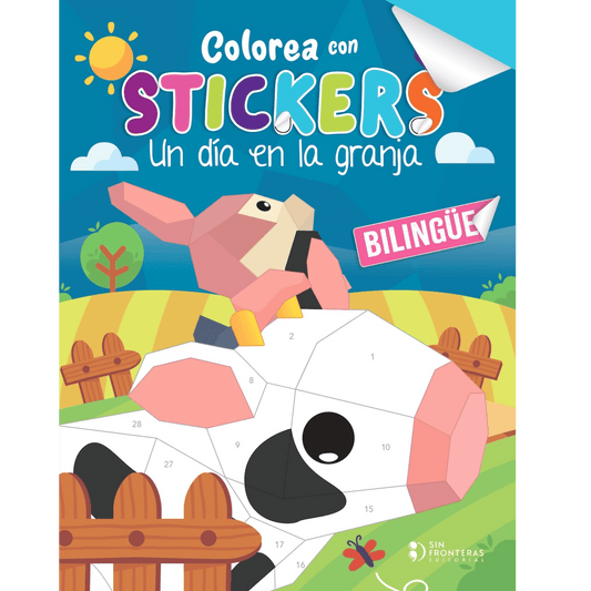 Colorea Con Stickers Un Dia En La Granja